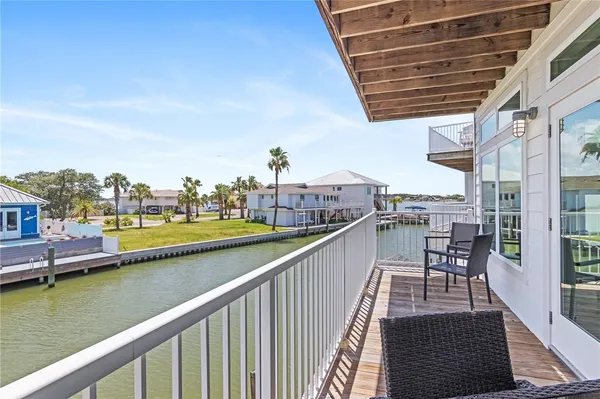 a view of city from a balcony