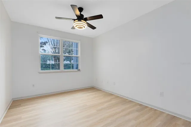 an empty room with a window