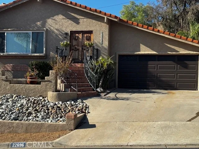 a front view of a house