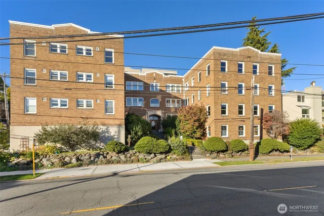 a front view of a building