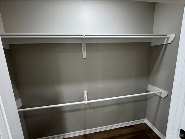 a close view of closet