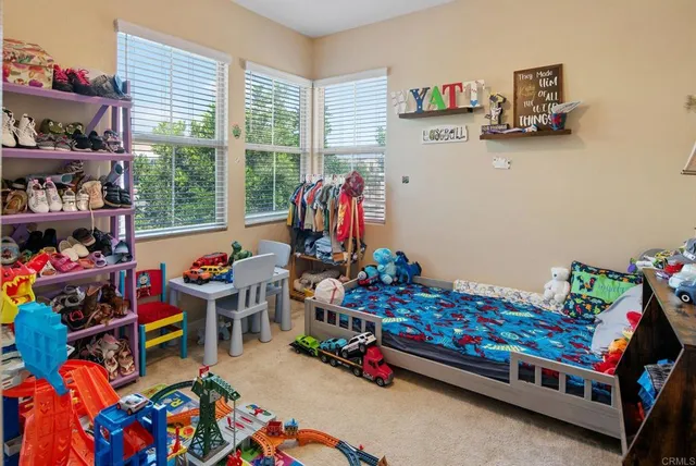 a room with toys and storage space