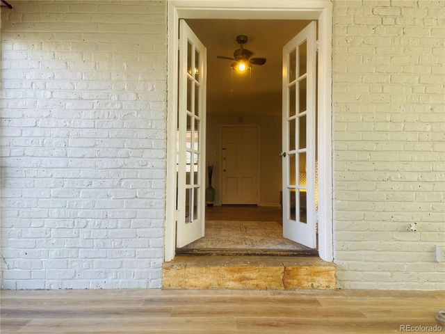 a view of front door of house