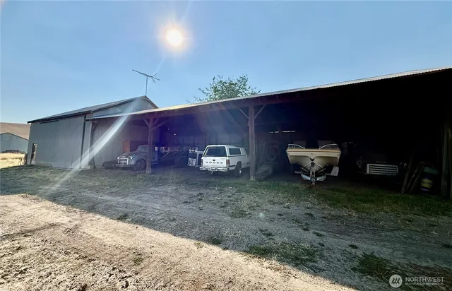 a backyard of a house