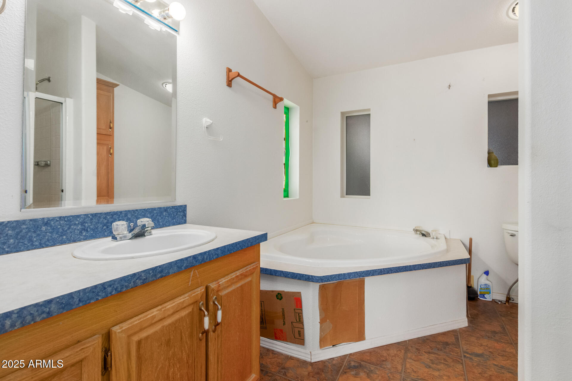 3130 West Lazy G Ranch Road New River, AZ 85087 - Photo 22 of 35 a bathroom with a sink and a mirror
