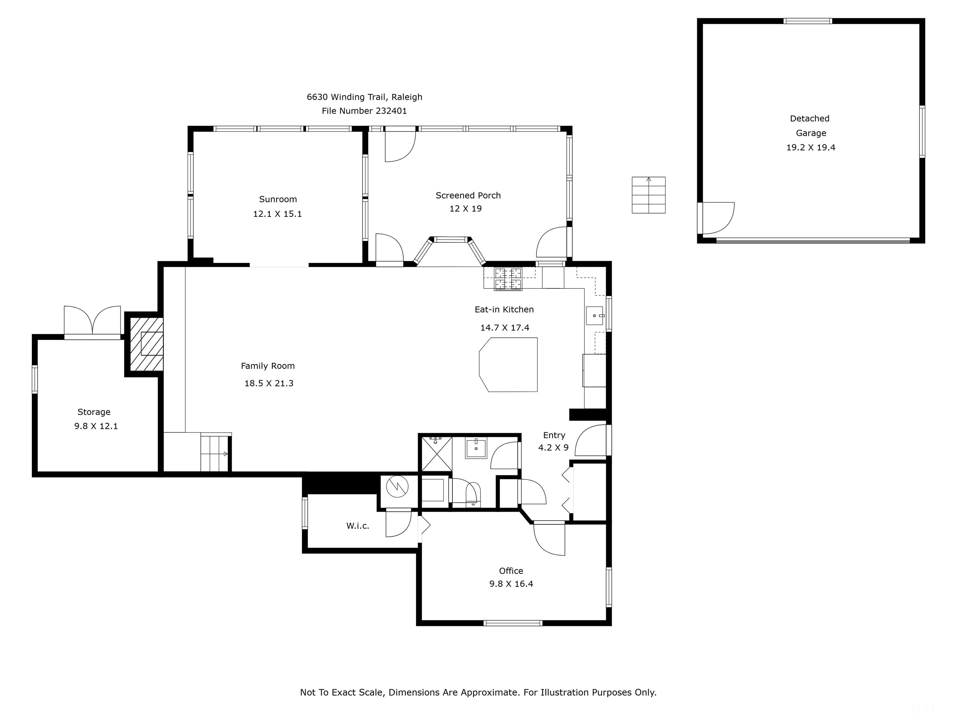 6630 Winding Trail Raleigh, NC 27612 - Photo 31 of 33 a picture of floor plan