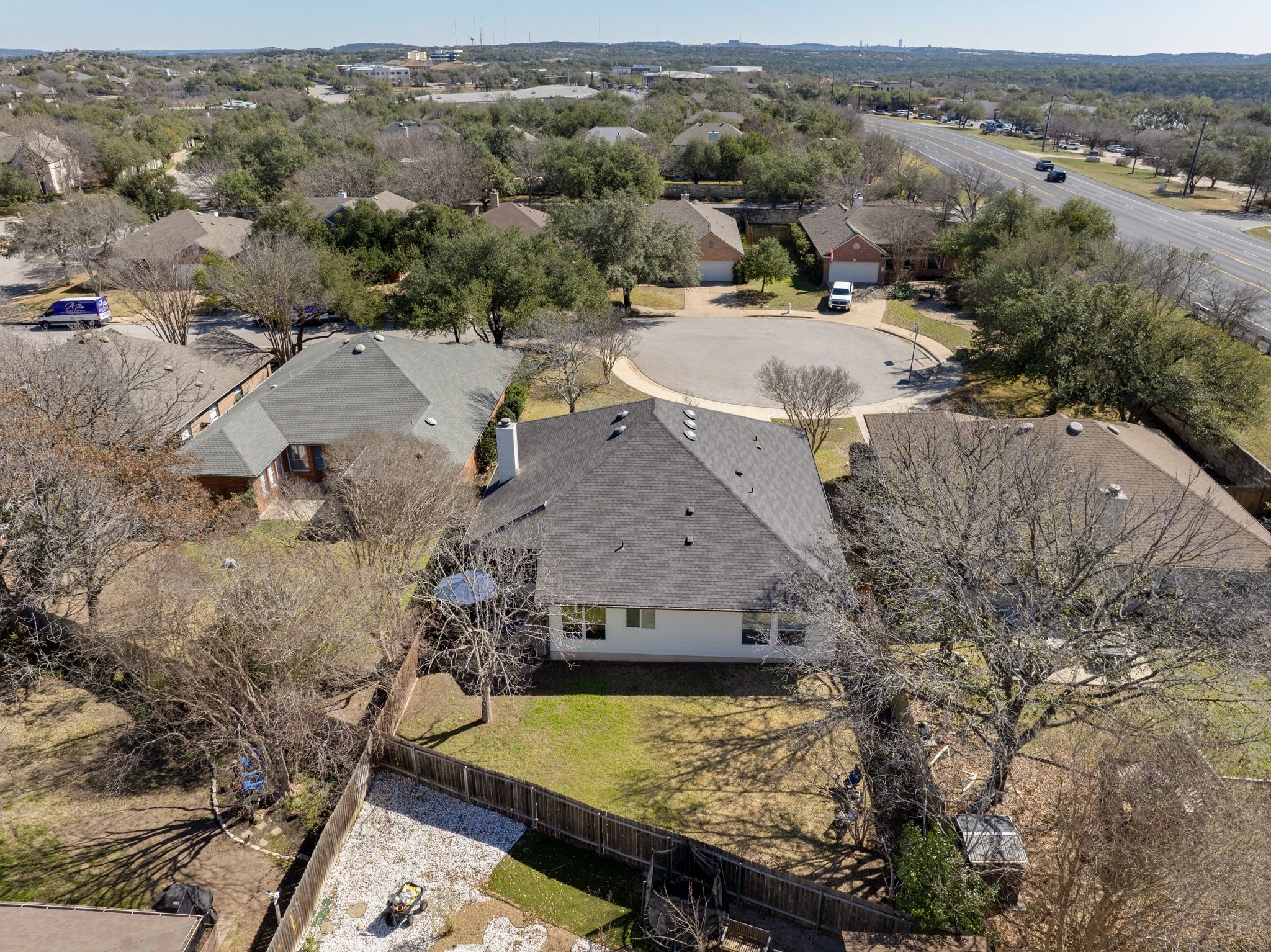 3312 Marin Court Austin, TX 78738 - Photo 31 of 40 Aerial view from behind the home.