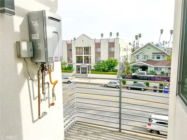 a view of a building and a outdoor space