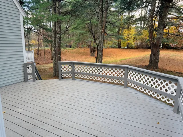 a view of a hardwood deck