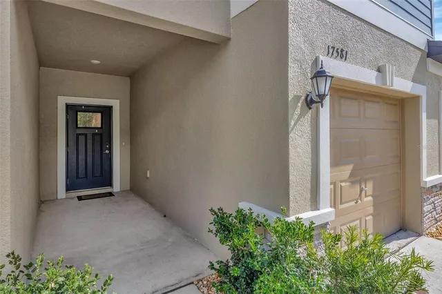 front view of a house with a glass door