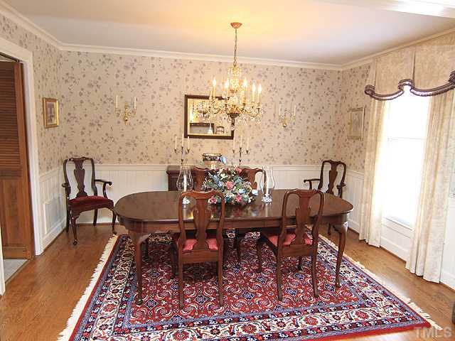 5100 Rembert Drive Raleigh, NC 27612 - Photo 7 of 16 Don't think you can live without a dining room! Just imagine the special holiday and family times spent around the dining room table. Light pours in and the hardwood floors provide a rich and warm feeling. Dining Room