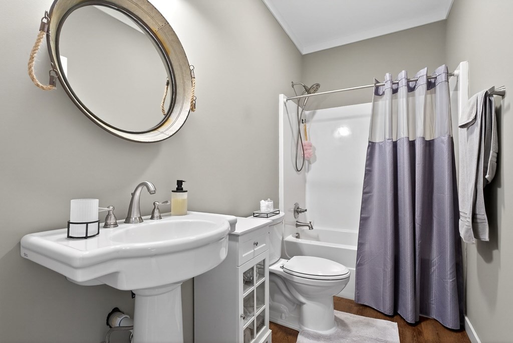 6081 Buck Mountain Road Cookeville, TN 38506 - Photo 20 of 71 a bathroom with a toilet a sink and a mirror