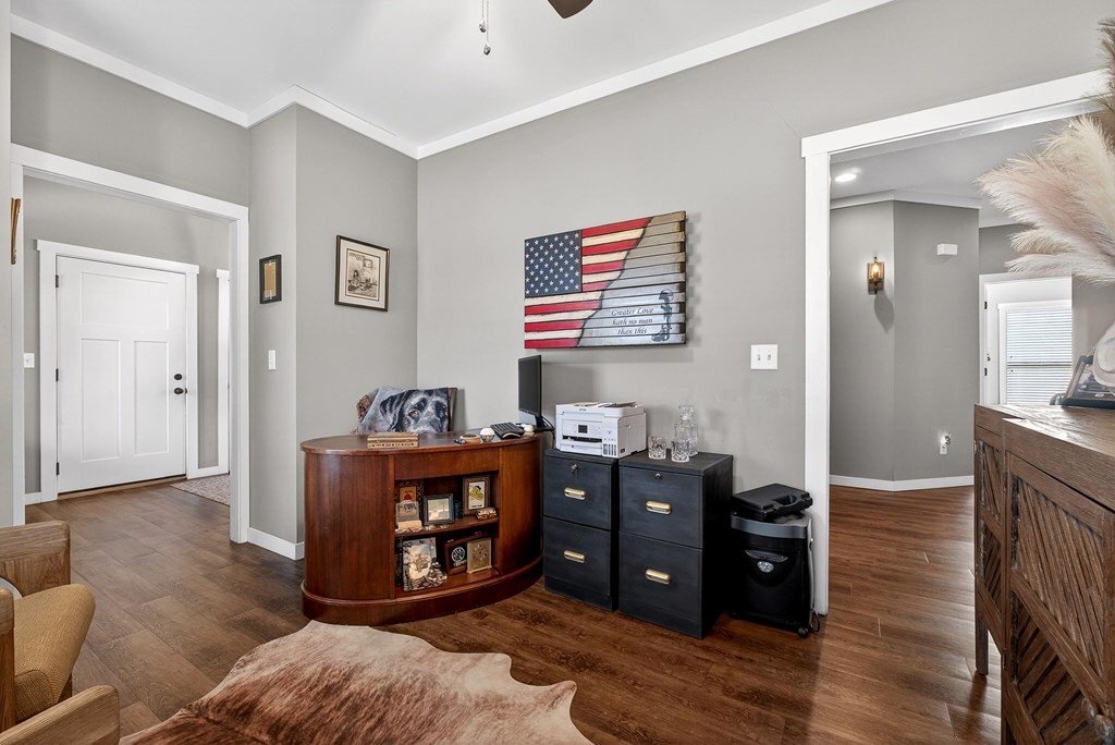 6081 Buck Mountain Road Cookeville, TN 38506 - Photo 36 of 71 a view of workspace with furniture and wooden floor