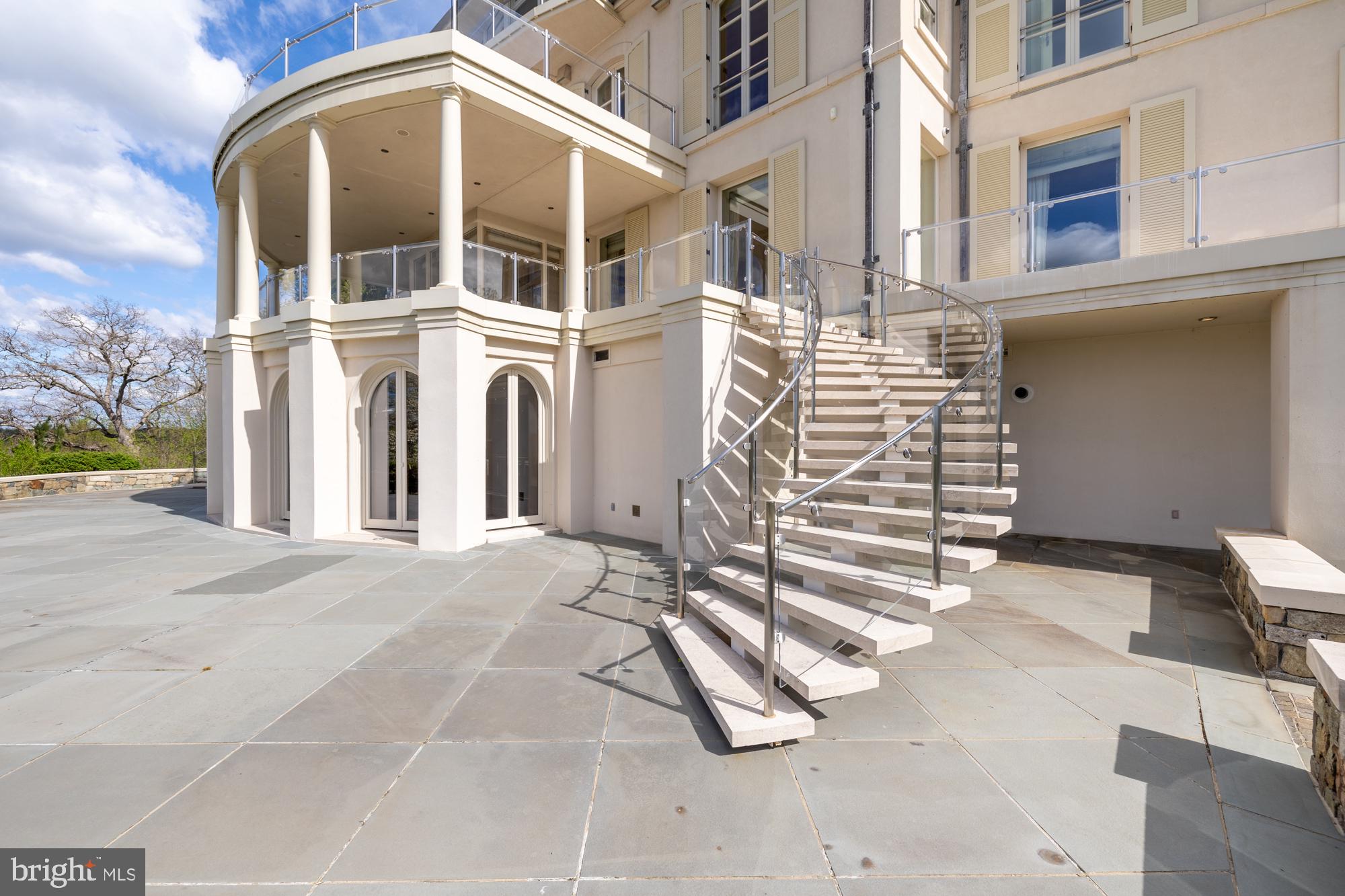 11900 River Road Potomac, MD 20854 - Photo 15 of 108 Main House Covered Terrace with Double Staircase