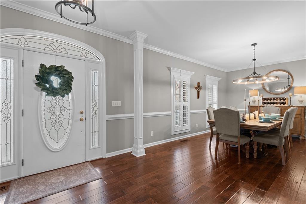 414 Parker Branch Road Barnesville, GA 30204 - Photo 13 of 101 a view of a dining room with furniture window and wooden floor