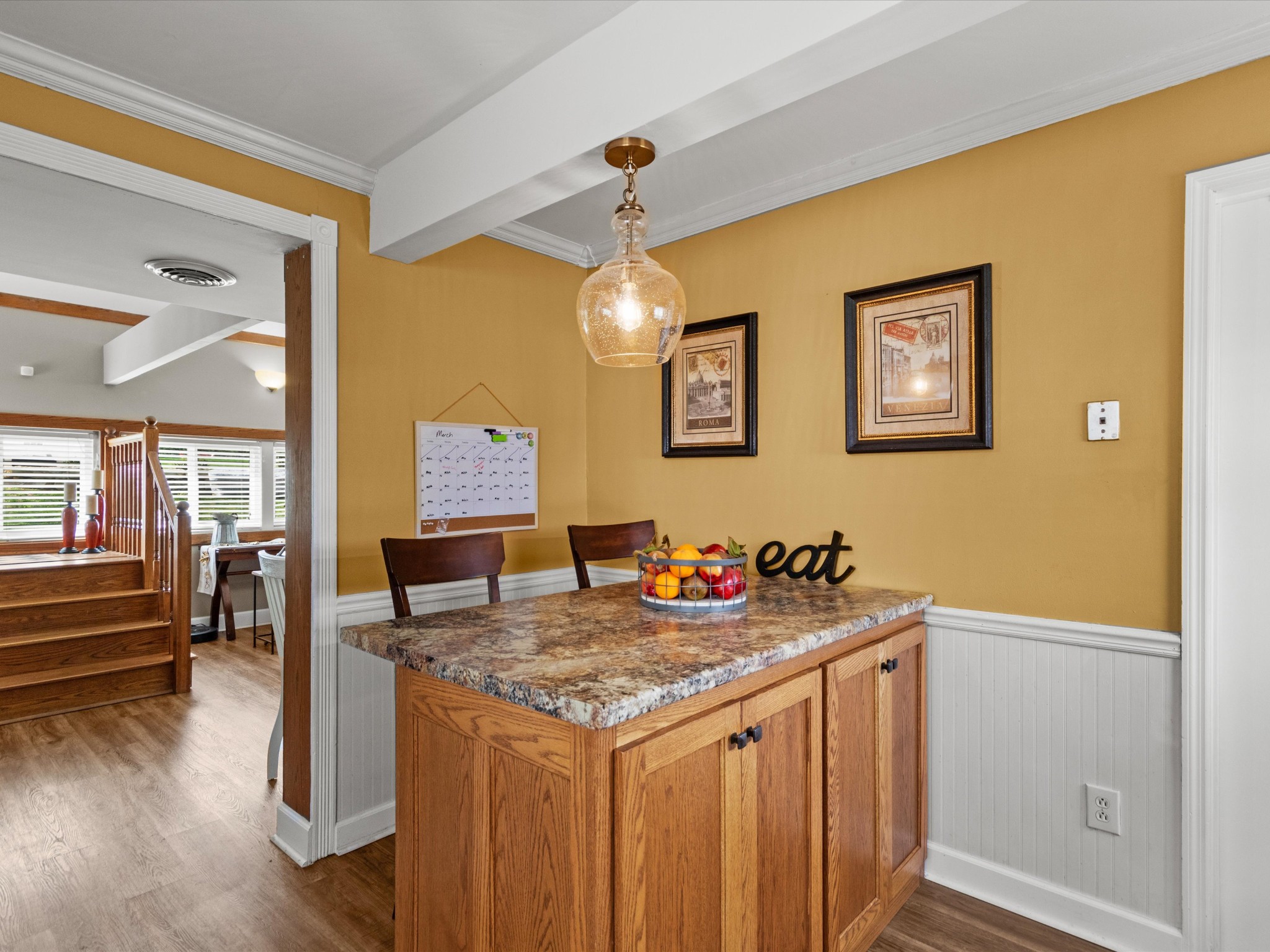 96 Maple Drive Winchester, TN 37398 - Photo 16 of 40 a bathroom with a granite countertop sink and a refrigerator