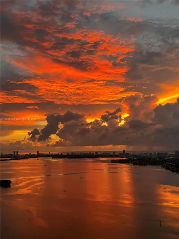 a view of a lake with outdoor space