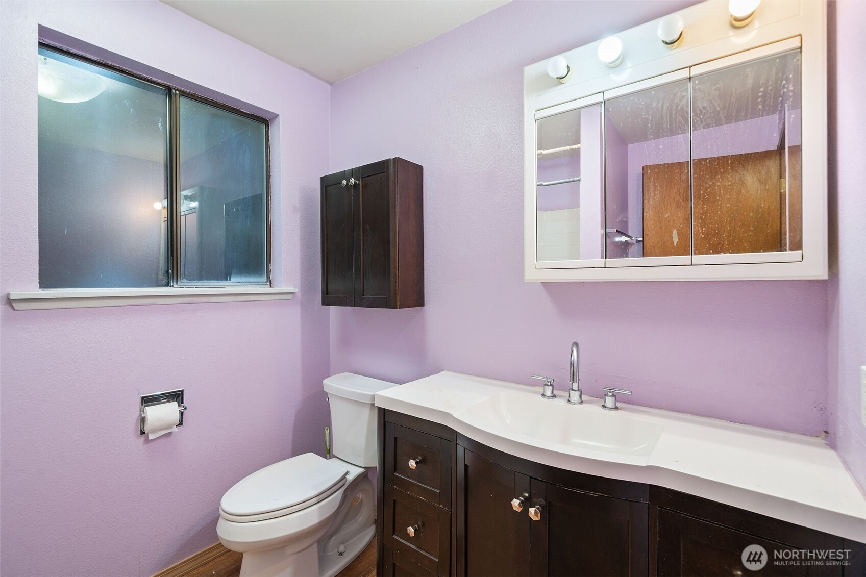 110 Marchbanks Road Sequim, WA 98382 - Photo 11 of 35 a bathroom with a toilet sink and mirror
