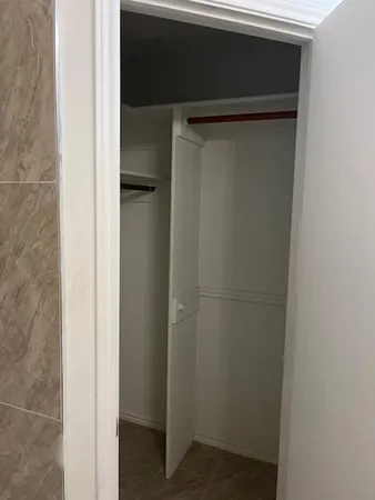 a close view of closet