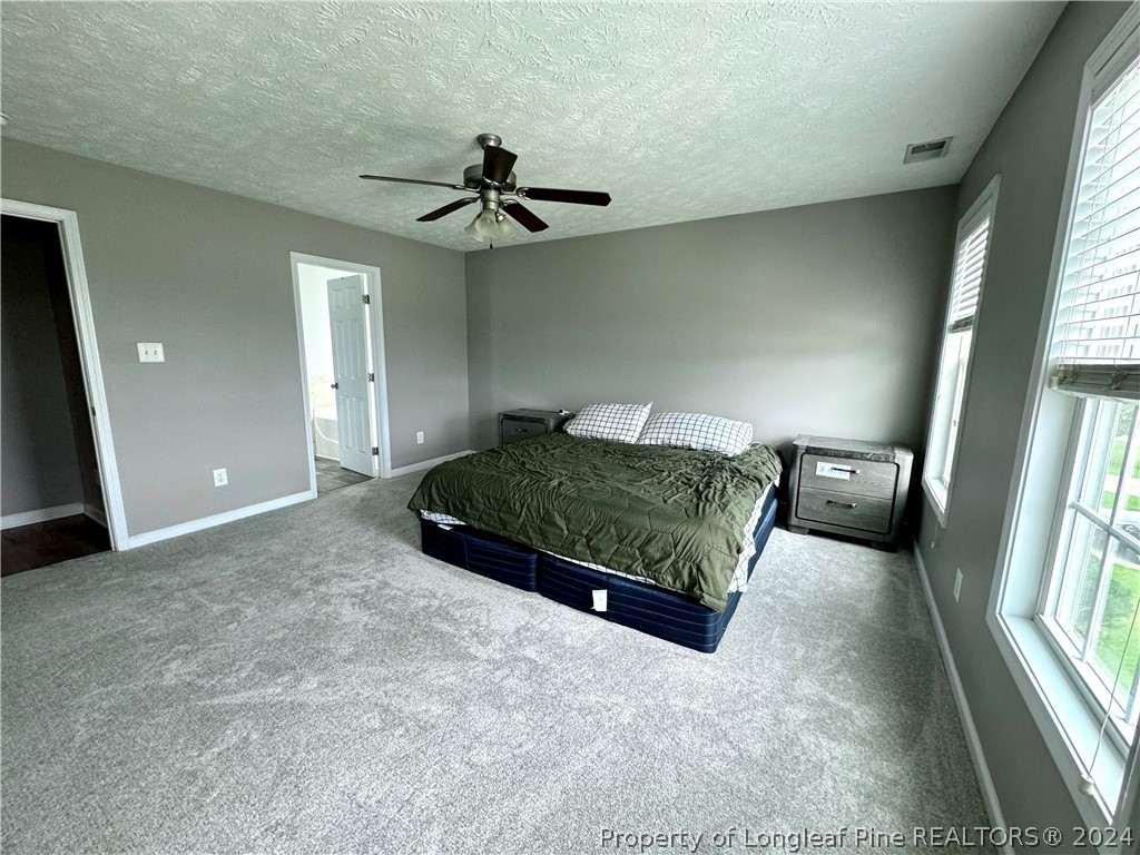 66 Loyalist Road Cameron, NC 28326 - Photo 14 of 24 a spacious bedroom with a bed and a large window