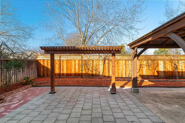 a view of outdoor space with seating