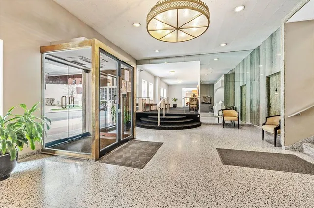 a view of livingroom form hallway