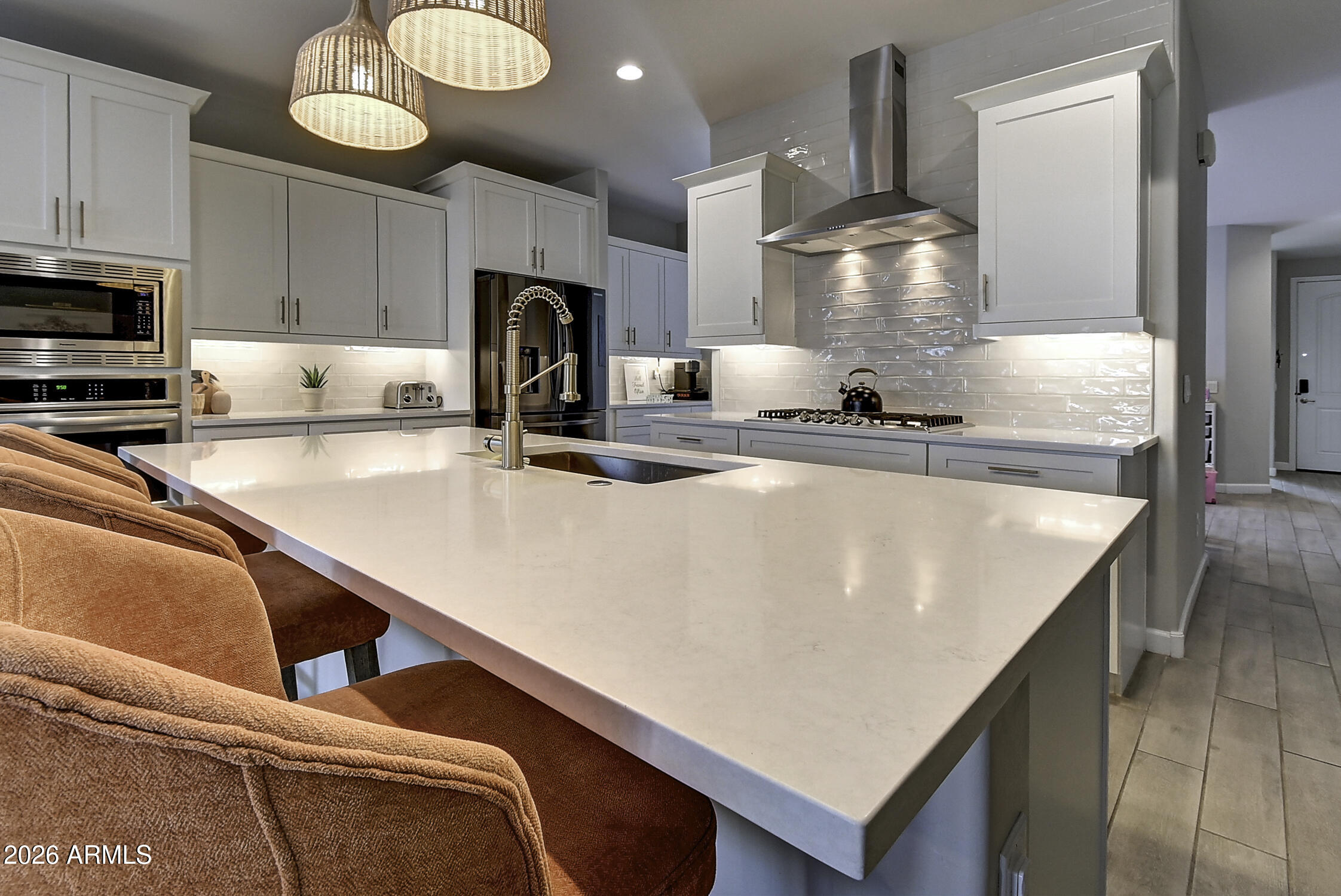 2140 East Alameda Road Phoenix, AZ 85024 - Photo 13 of 54 a kitchen with stainless steel appliances granite countertop a sink a stove and a refrigerator