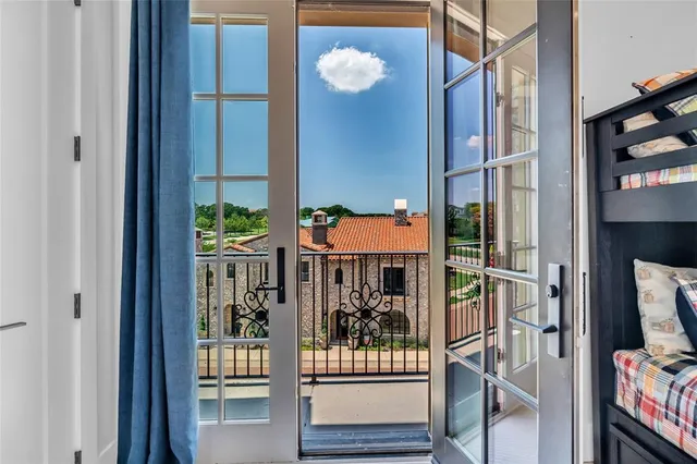 front view of a building with a street