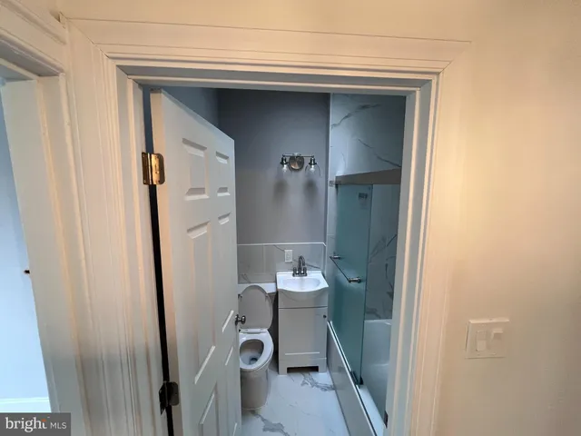 a bathroom with a sink and toilet