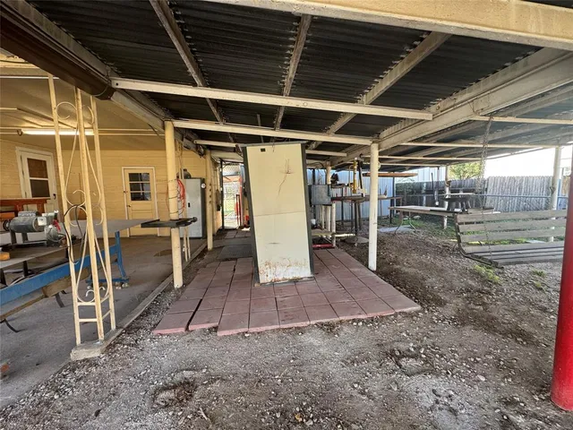 a view of a storage room