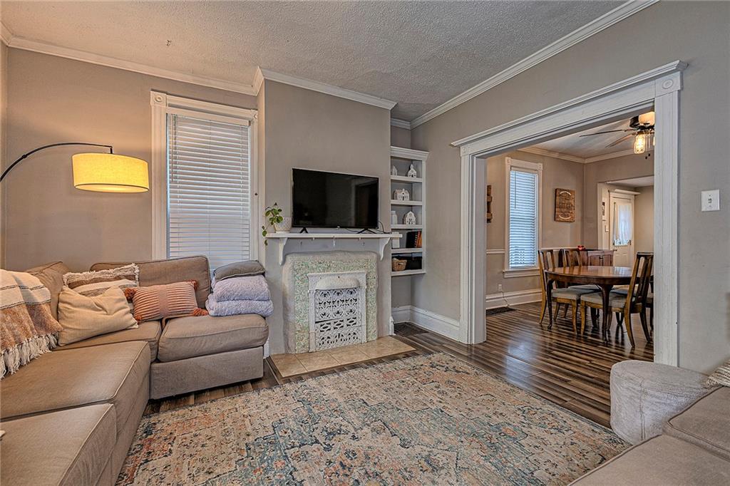 1250 Church Street Indiana, PA 15701 - Photo 7 of 41 Living room with fireplace, not working, but there is a gas line hookup in the basement. Owner never used it.