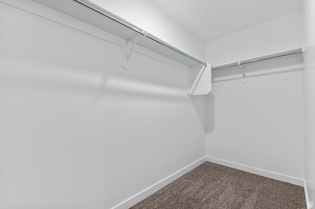 1907 East 640th North, Unit 1225 Salem, UT 84653 - Photo 6 of 20 Walk-in closet featuring white walls, white baseboards, and brown carpet flooring