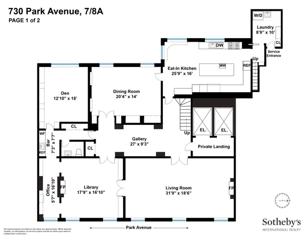 $20,000,000 | 730 Park Avenue, Unit 7/8A | Lenox Hill