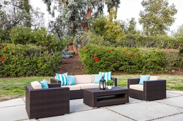 a view of a couches in the roof deck