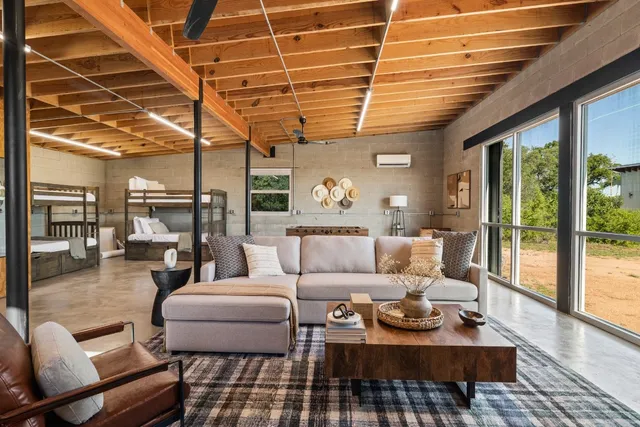 a view of a lake from a yard