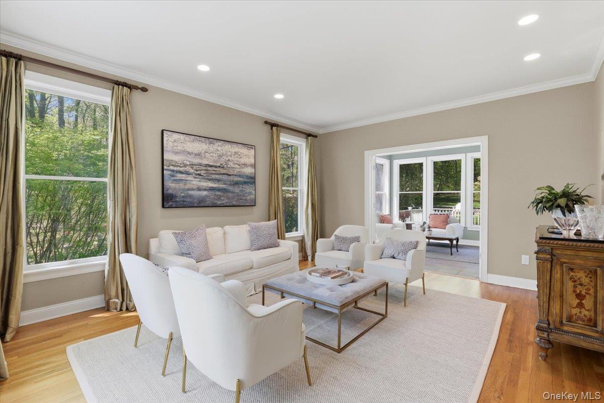 44 Scofield Road Pound Ridge, NY 10576 - Photo 3 of 36 a living room with furniture and a window