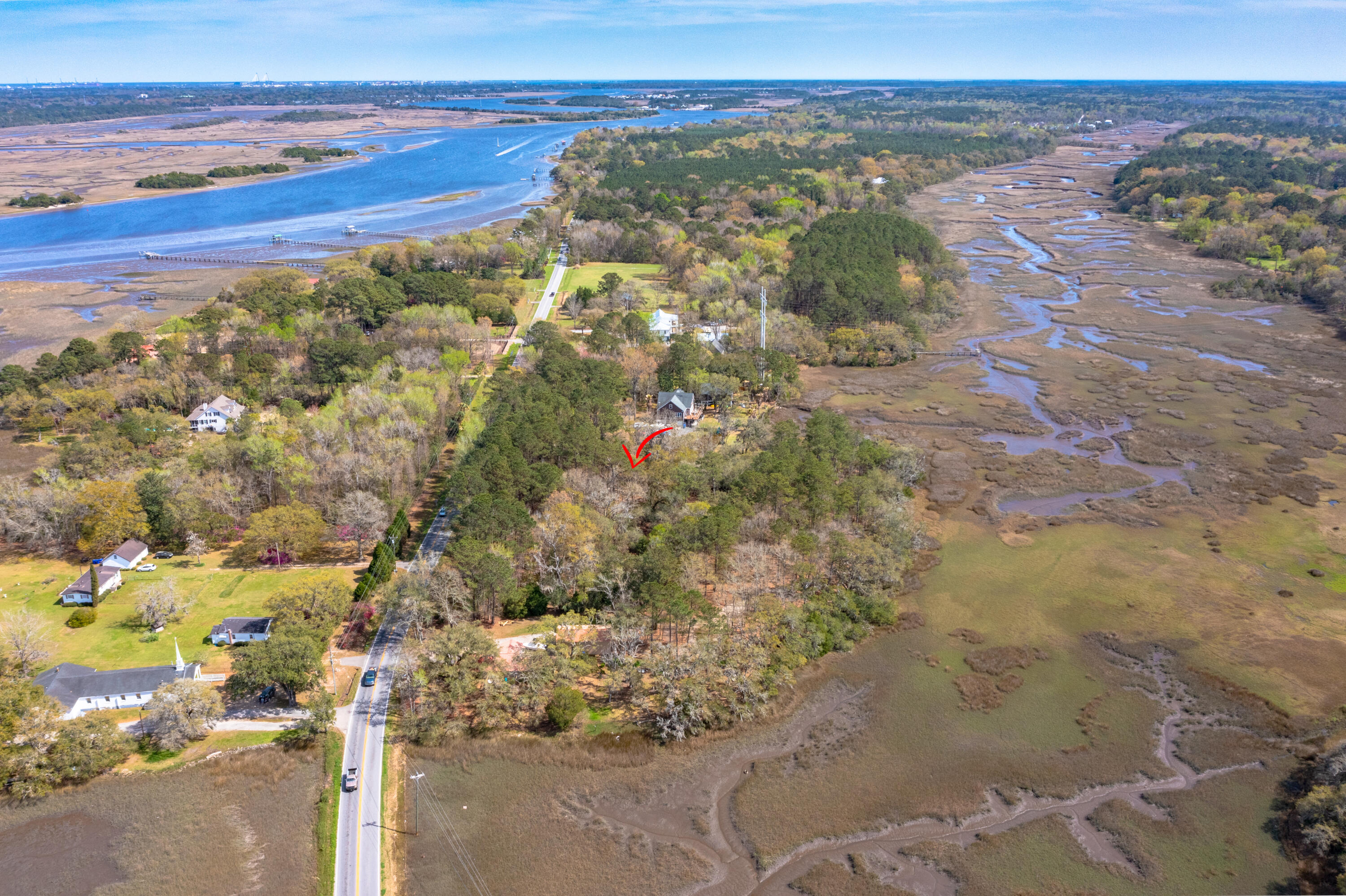 558 River Road Johns Island, SC 29455 - Photo 20 of 35 River Rd looking north arrow