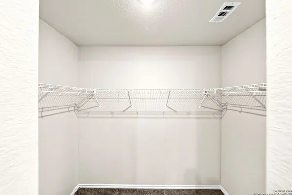 a view of a room with racks