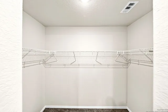 a view of a room with racks