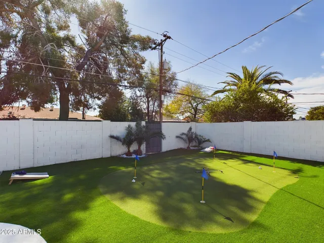 a backyard of a house