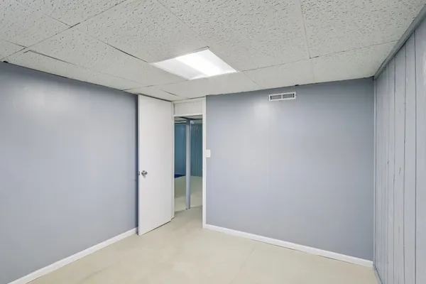 an empty room with a natural light