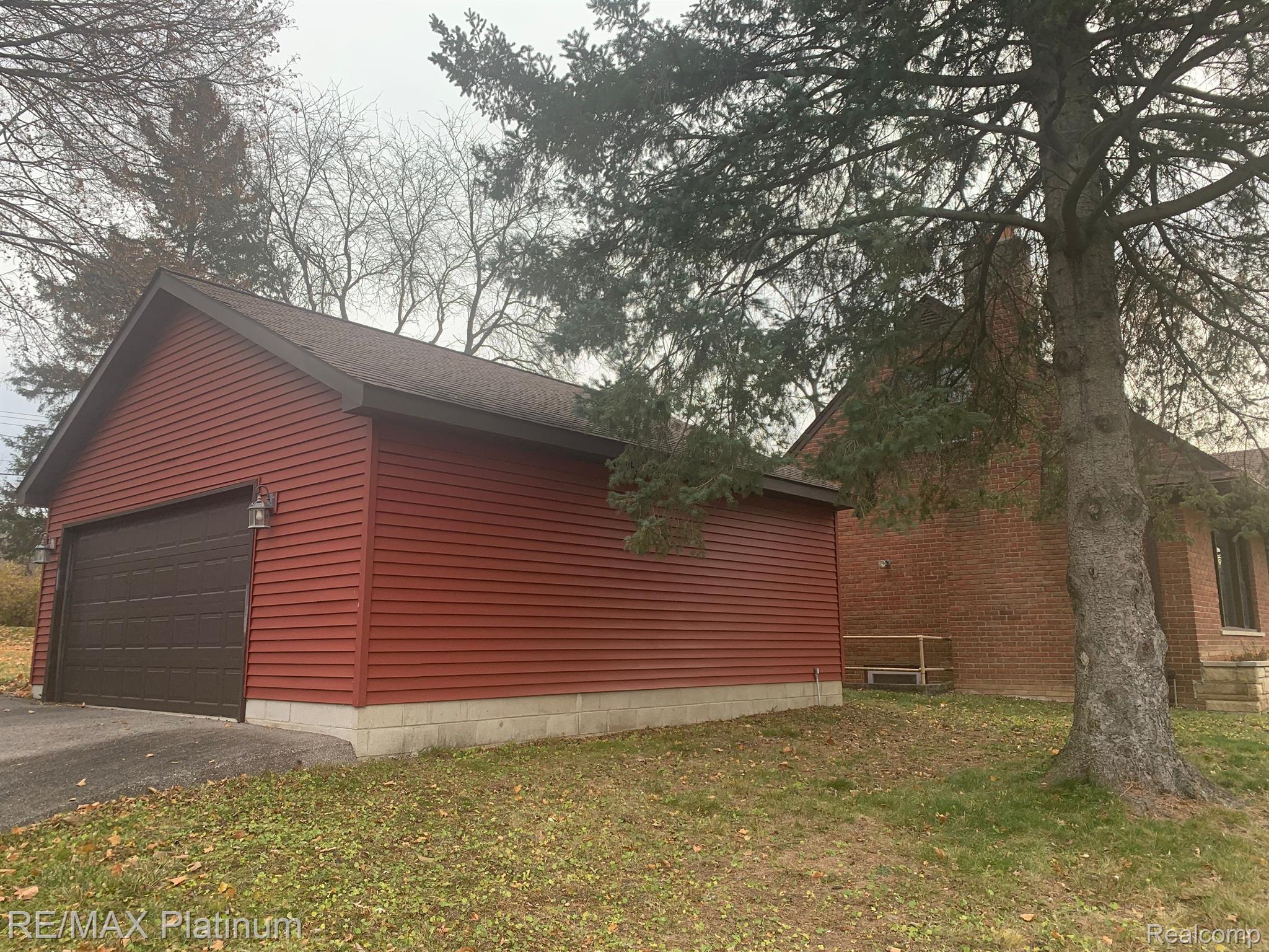 Check out the huge 2 card detached garage!  