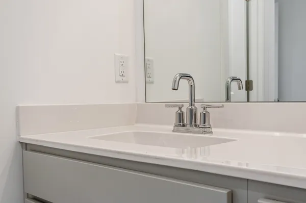 a close view of sink and tap