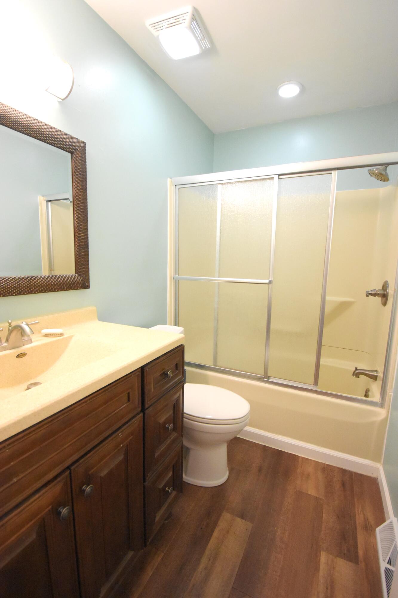 360 East Arnotts Drive Rensselaer, IN 47978 - Photo 27 of 39 a bathroom with a sink a toilet and shower