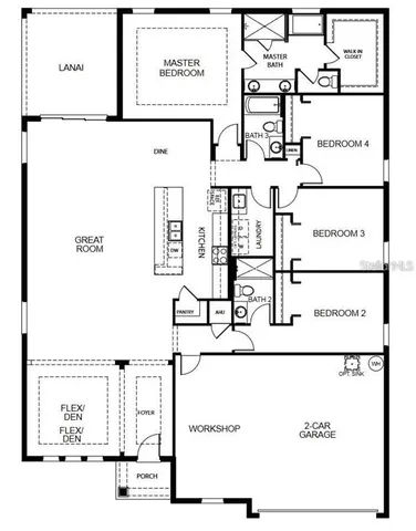 a large kitchen with stainless steel appliances granite countertop a stove a sink a refrigerator a microwave and white cabinets