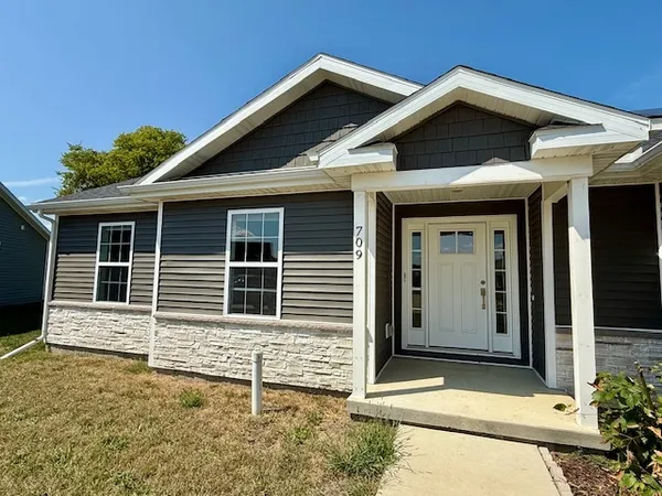a front view of a house