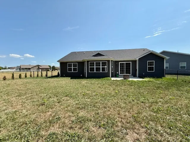 a view of a flower in a garden