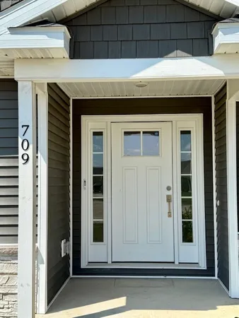 a view of a house with a door