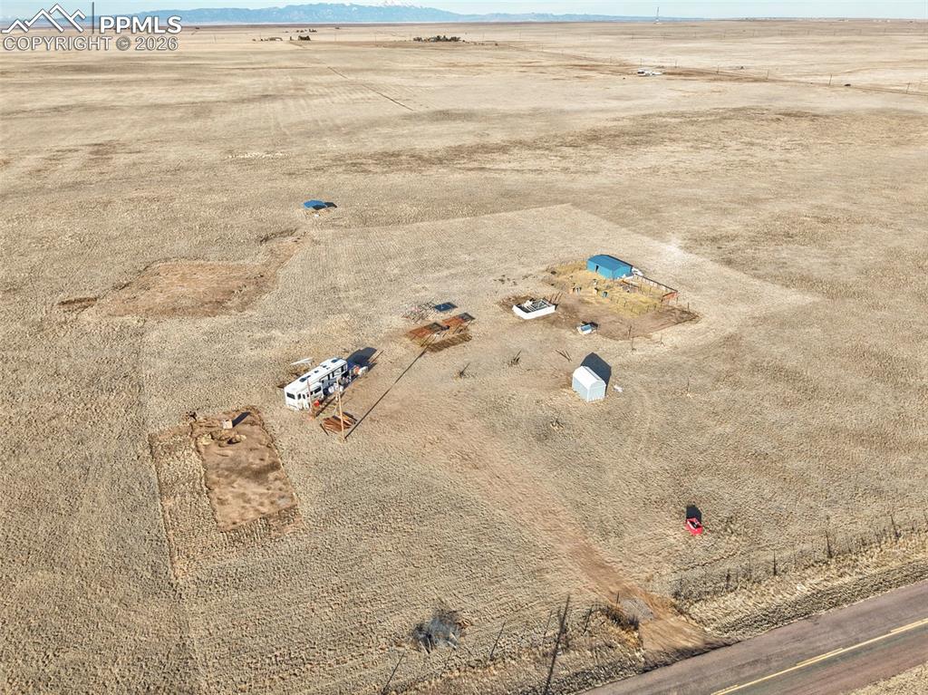 9800 Boone Road Yoder, CO 80864 - Photo 4 of 31 Bird's Eye View facing West