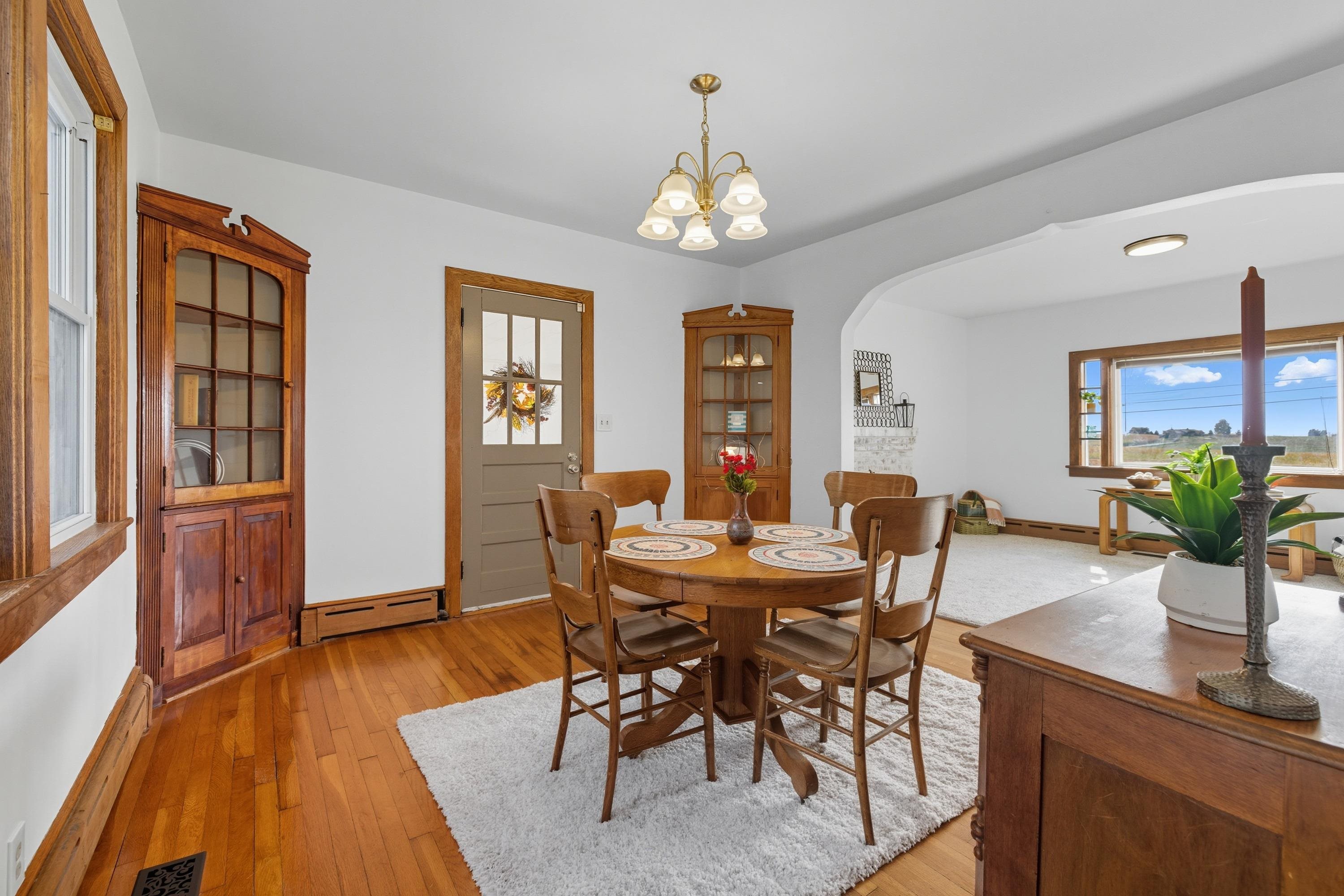 3138 Cross Keys Road Harrisonburg, VA 22801 - Photo 14 of 74 The dining room is spacious and features hardwood flooring throughout. The room also offers a large window, chandelier, and built-in cabinetry.